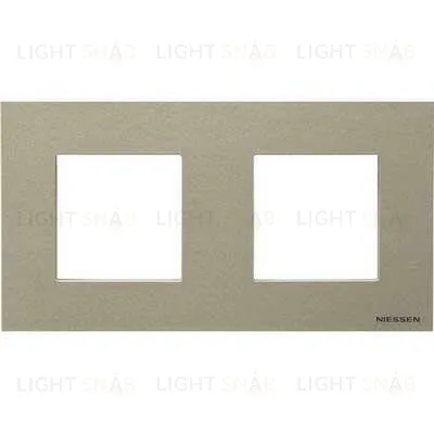 Рамка двойная ABB Niessen Zenit, немецкий стандарт (шампань) 2CLA227200N1901+2CLA227190N1001+2CLA227190N1001 2CLA227200N1901 + 2CLA227190N1001