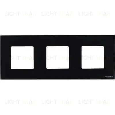 Рамка тройная ABB Niessen Zenit, немецкий стандарт (черное стекло) 2CLA227300N3101+2CLA227190N1001+2CLA227190N1001+2CLA227190N1001 2CLA227300N3101 + 2CLA227190N1001