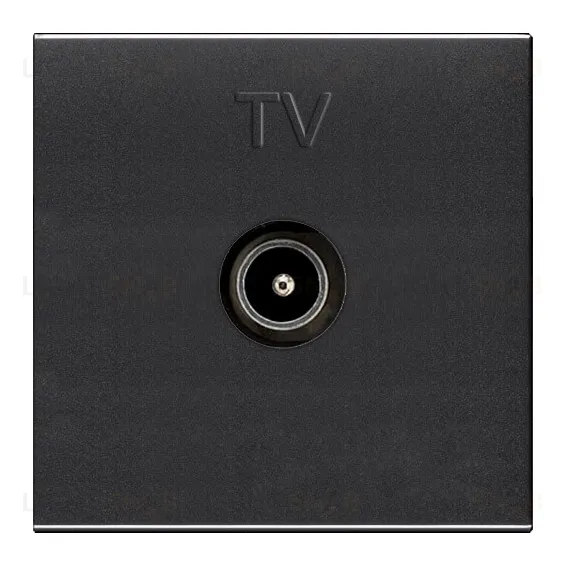 Телевизионная розетка TV одиночная ABB Niessen Zenit антрацит 2CLA225070N1801 2CLA225070N1801