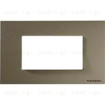 Рамка на 4 модуля ABB Niessen Zenit, итальянский стандарт (шампань) 2CLA247400N1901+2CLA247490N1001 2CLA247400N1901 + 2CLA247490N1001