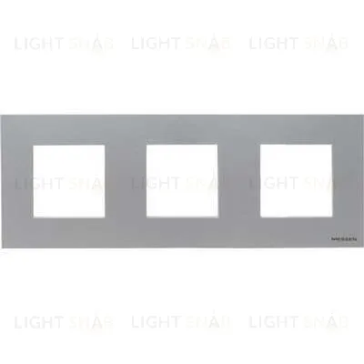 Рамка тройная ABB Niessen Zenit, немецкий стандарт (серебристый) 2CLA227300N1301+2CLA227190N1001+2CLA227190N1001+2CLA227190N1001 2CLA227300N1301 + 2CLA227190N1001