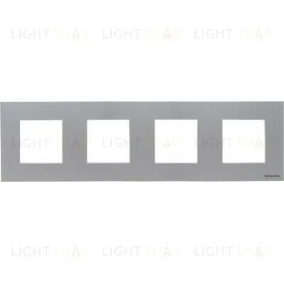 Рамка четверная ABB Niessen Zenit, немецкий стандарт (серебристый) 2CLA227400N1301+2CLA227190N1001+2CLA227190N1001+2CLA227190N1001+2CLA227190N1001 2CLA227400N1301 + 2CLA227190N1001