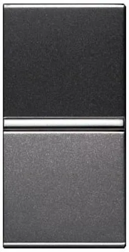 Выключатель одноклавишный ABB Niessen Zenit (узкая клавиша, 1 модуль) 16А (антрацит) 2CLA210100N1801 2CLA210100N1801