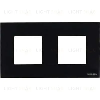 Рамка двойная ABB Niessen Zenit, немецкий стандарт (черное стекло) 2CLA227200N3101+2CLA227190N1001+2CLA227190N1001 2CLA227200N3101 + 2CLA227190N1001