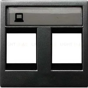 Розетка телефонная двойная 6 контактов ABB Niessen Zenit (антрацит) 2CLA201720A1001+2CLA201720A1001+2CLA221820N1801 2CLA201720A1001 + 2CLA221820N1801