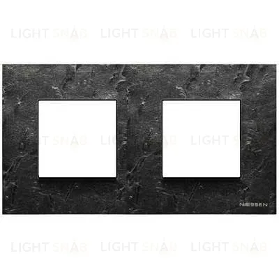Рамка двойная ABB Niessen Zenit, немецкий стандарт (сланец) 2CLA227200N2201+2CLA227190N1001+2CLA227190N1001 2CLA227200N2201 + 2CLA227190N1001