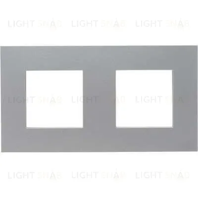 Рамка двойная ABB Niessen Zenit, немецкий стандарт (серебристый) 2CLA227200N1301+2CLA227190N1001+2CLA227190N1001 2CLA227200N1301 + 2CLA227190N1001