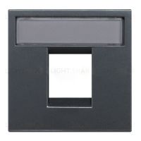 Розетка компьютерная 8 контактов одноместная ABB Niessen Zenit, категория 5E (антрацит) 2CLA201850A1001+2CLA221810N1801 2CLA201850A1001 + 2CLA221810N1801