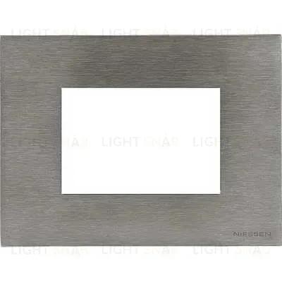 Рамка на 3 модуля ABB Niessen Zenit, итальянский стандарт (стальной) 2CLA247300N4001+2CLA247390N1001 2CLA247300N4001 + 2CLA247390N1001