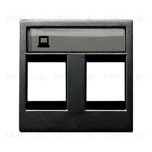 Розетка компьютерная двойная ABB Niessen Zenit, категория 5E (антрацит) 2CLA221820N1801+2CLA201850A1001+2CLA201850A1001 2CLA221820N1801 + 2CLA201850A1001