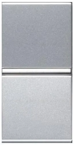 Переключатель промежуточный ABB Niessen Zenit (узкая клавиша, 1 модуль) 16А (серебристый) 2CLA211000N1301 2CLA211000N1301