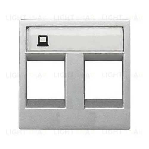 Розетка компьютерная двойная ABB Niessen Zenit, категория 5E (серебристый) 2CLA221820N1301+2CLA201850A1001+2CLA201850A1001 2CLA221820N1301 + 2CLA201850A1001