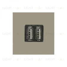 Розетка USB двойная для зарядки ABB Niessen Zenit 2х750 мА/1х1500 мА, шампань 2CLA228500N1901 2CLA228500N1901