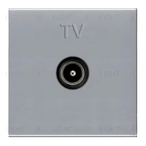 Телевизионная розетка TV одиночная ABB Niessen Zenit серебристый 2CLA225070N1301 2CLA225070N1301
