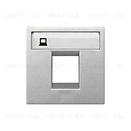 Розетка компьютерная 8 контактов одноместная ABB Niessen Zenit, категория 5E (серебристый) 2CLA201850A1001+2CLA221810N1301 2CLA201850A1001 + 2CLA221810N1301