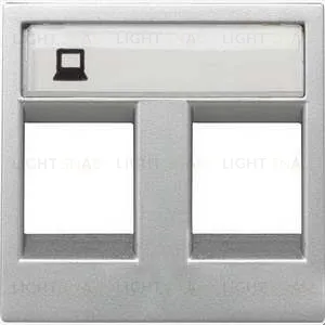 Розетка телефонная двойная 6 контактов ABB Niessen Zenit (серебристый) 2CLA201720A1001+2CLA201720A1001+2CLA221820N1301 2CLA201720A1001 + 2CLA221820N1301