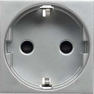 Розетка с заземлением со шторками ABB Niessen Zenit 16А (серебристый) 2CLA228800N1301 2CLA228800N1301