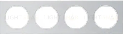 Рамка 4 местная Berker R.3 алюминий, полярная белизна 10142274 10142274