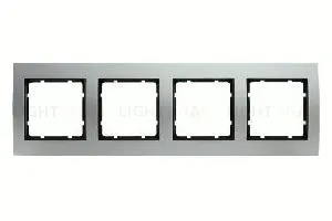 Рамка четверная Berker B.3 алюминий-антрацит 10143004 10143004