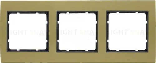 Рамкa тройная Berker B.3, алюминевая, золото/антрацит 10133016 10133016
