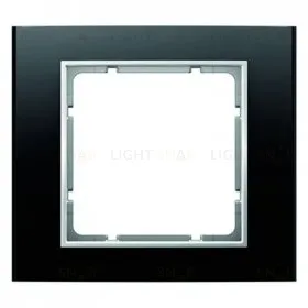 Рамкa одинарная Berker B.3, алюминевая, черный/полярная белизна 10113025 10113025