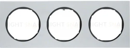 Рамка 3 местная Berker R.3 алюминий, черный 10132284 10132284