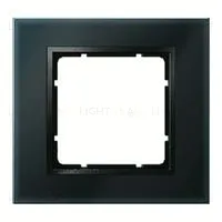 Рамка одинарная Berker B.7 Glass черное стекло 10116616 10116616
