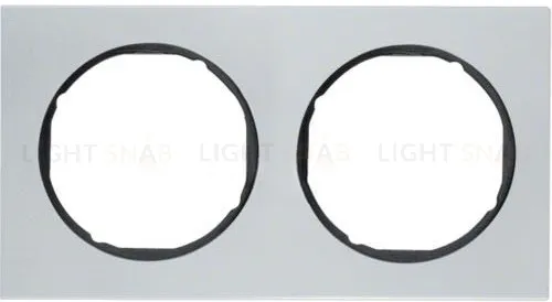 Рамка 2 местная Berker R.3 алюминий, черный 10122284 10122284