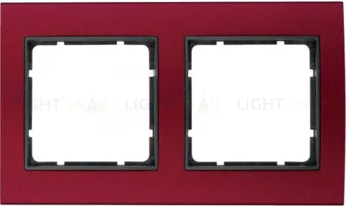Рамкa двойная Berker B.3, алюминевая, красный/антрацит 10123012 10123012