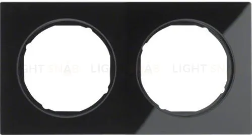 Рамка 2 местная Berker R3 черное стекло 10122216 10122216