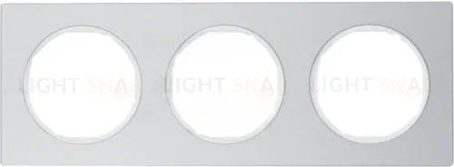 Рамка 3 местная Berker R.3 алюминий, полярная белизна 10132274 10132274