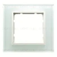 Рамка одинарная Berker B.7 Glass белое стекло 10116909 10116909