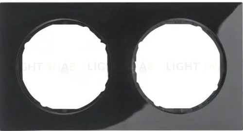 Рамка 2 местная Berker R3 черная 10122245 10122245