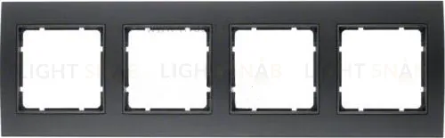 Рамкa четверная Berker B.3, алюминевая, черный/антрацит 10143005 10143005