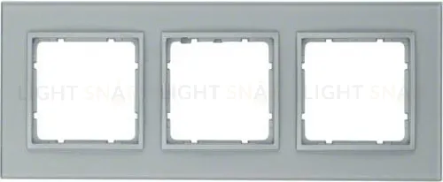 Рамка тройная Berker B.7 Glass стекло алюминий 10136414 10136414