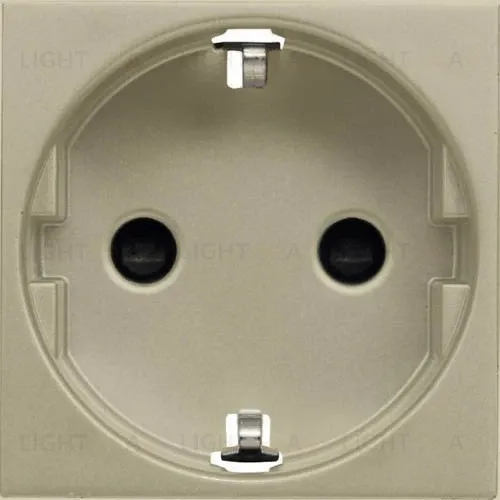 Розетка с заземлением с безвинтовыми контактами со шторками ABB Niessen Zenit 16А (шампань) 2CLA228860N1901 2CLA228860N1901