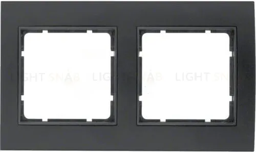 Рамкa двойная Berker B.3, алюминевая, черный/антрацит 10123005 10123005