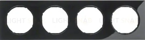 Рамка 4 местная Berker R3 черная 10142245 10142245