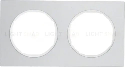 Рамка 2 местная Berker R.3 алюминий, полярная белизна 10122274 10122274