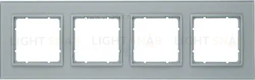 Рамка четверная Berker B.7 Glass стекло алюминий 10146414 10146414