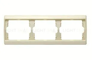 Рамка тройная для горизонтального монтажа Berker Arsys, кремовый глянцевый 13730002 13730002