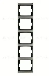 Рамка пятерная для вертикального монтажа Berker Arsys, нержавеющая сталь 13540004 13540004