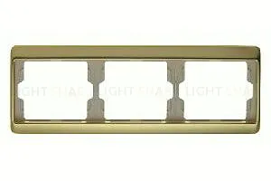Рамка тройная для горизонтального монтажа Berker Arsys, золото 13740002 13740002