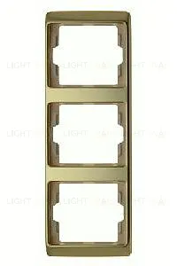 Рамка тройная для вертикального монтажа Berker Arsys, золото 13340002 13340002