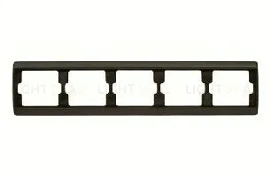 Рамка пятерная для горизонтального монтажа Berker Arsys, коричневый глянцевый 13930001 13930001