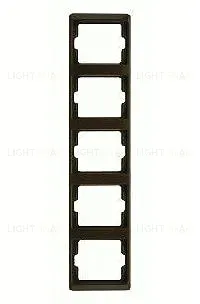 Рамка пятерная для вертикального монтажа Berker Arsys, коричневый глянцевый 13530001 13530001