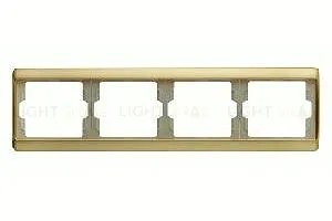 Рамка четверная для горизонтального монтажа Berker Arsys, золото 13840002 13840002