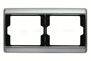 Рамка двойная для горизонтального монтажа Berker Arsys, нержавеющая сталь 13640004 13640004