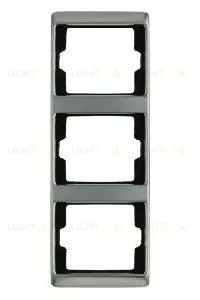 Рамка тройная для вертикального монтажа Berker Arsys, нержавеющая сталь 13340004 13340004
