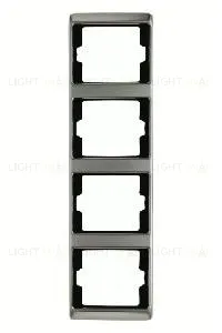 Рамка четверная для вертикального монтажа Berker Arsys, нержавеющая сталь 13440004 13440004